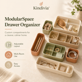 Kindivia™ ModularSpace Drawer Organizer